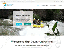 Tablet Screenshot of highcountryadventure.com